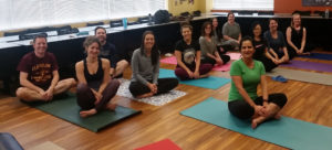 A lunchtime yoga class is a great way to recharge for the rest of the workday, especially during tax season.
